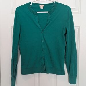 Women's Green Cardigan Sweater
